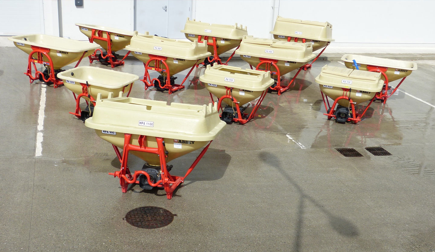 Abbey Machinery Twin Disc Fertiliser Spreader various sizes