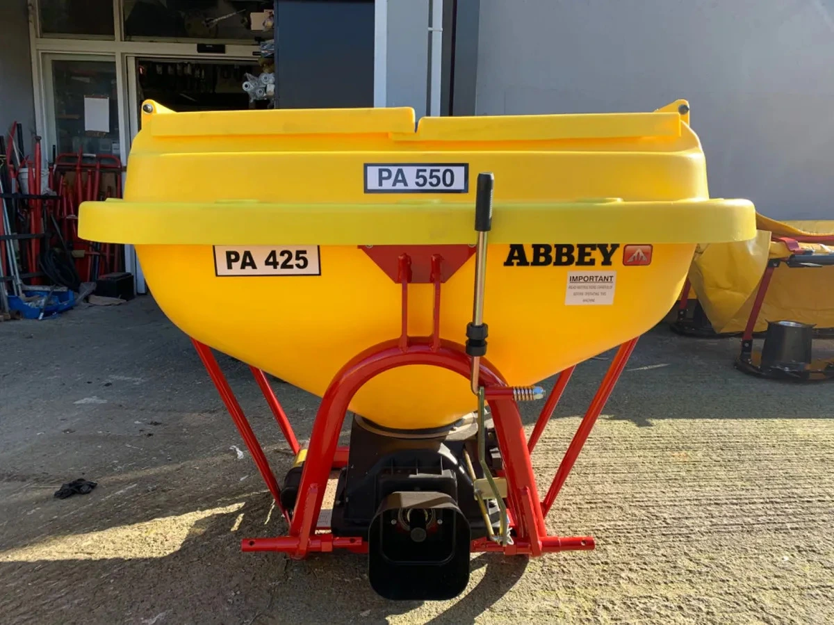 Abbey Machinery Twin Disc Fertiliser Spreader close-up