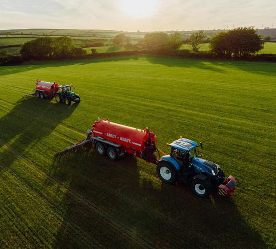 Abbey Machinery Tankers working in the fields