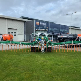 Abbey Machinery Band Spreader on black tanker