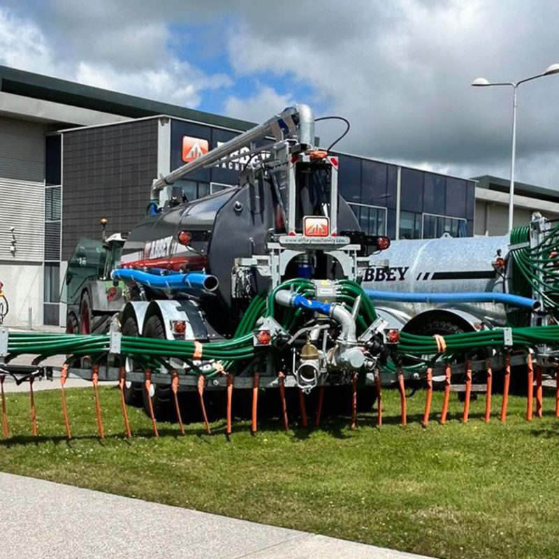 Abbey Machinery Band Spreader on black tanker