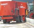 Abbey Machinery Tri-Auger Diet Feeder VF3350 working on a farm